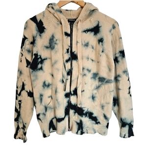 Torrid Beige Tie Dye Full Zip Hoodie Sweater